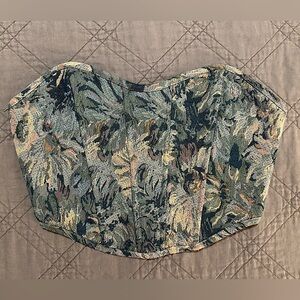 Altar’d State Floral Pattern Corset Top M